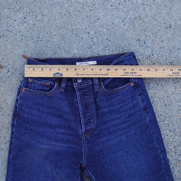 Levi's Wedgie Straight Jeans W29 L28 High Rise Button Fly Best Selling Fit - Picture 6 of 12